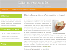 Tablet Screenshot of dsl-ohne-vertragslaufzeit.com